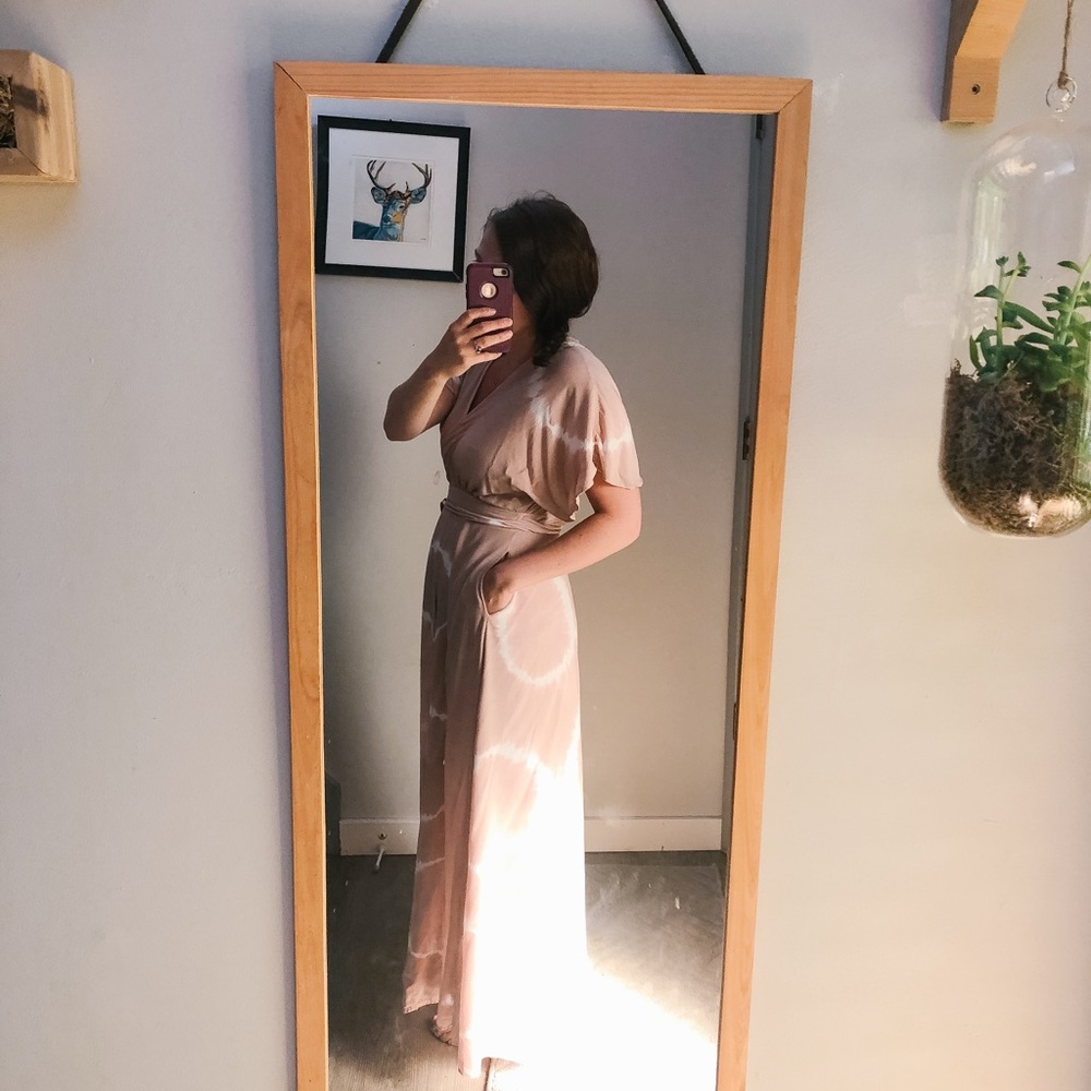 SOLD Boho tie dye kimono dress - Picture 4 of 6